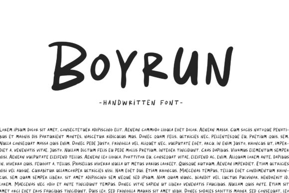 Boyrun: A Handwritten Font That Adds Personality to Your Brand