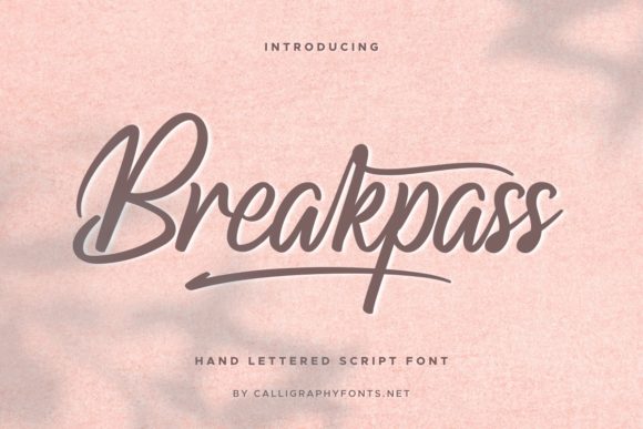 Breakpass: A Timeless Script Font for Branding Projects
