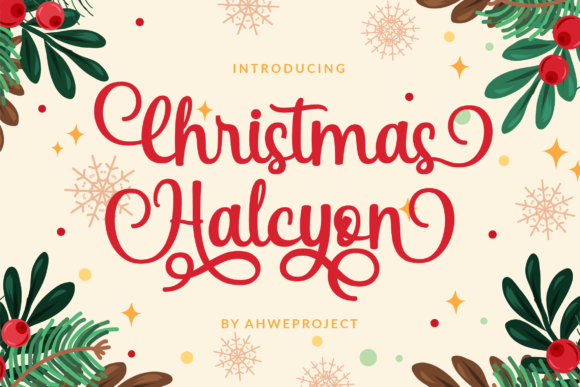 Christmas Halcyon: A Font That Brings Holiday Magic to Every Project