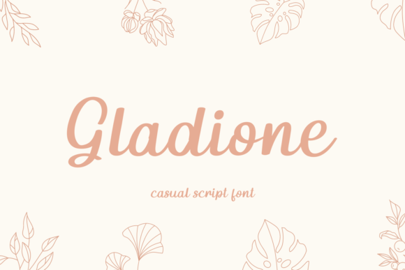 Gladione: A Script Font for Editorial Design and Branding